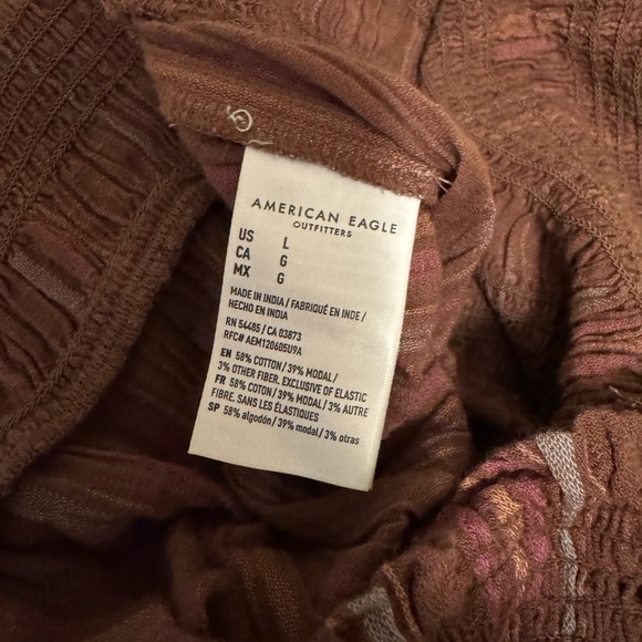 America Eagle Strapless Striped Wide Leg Jumpsuit with Detachable Straps-Size L - Picture 4 of 4